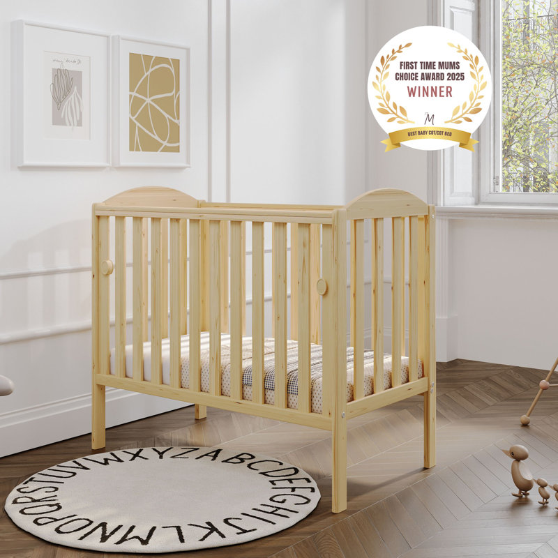 Waffi Space Saver Cot Natural With Bamboo Mattress 
