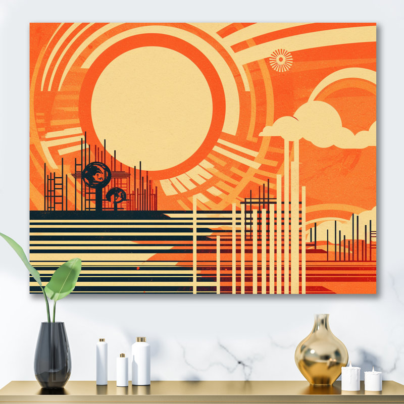 «Abstracted Energy In Art I», reproduction sur toile, H 12 po x l 20 po x P 1 po, Toile tendue