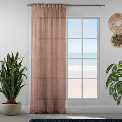 Linen Sheer Single Curtain Panel