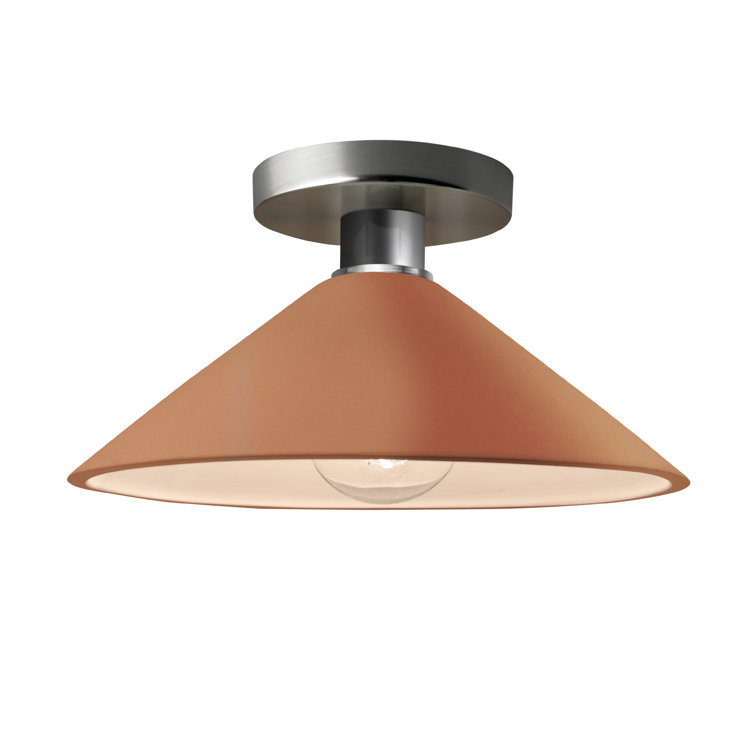 Single Light Ceramic LED Semi Flush Mount