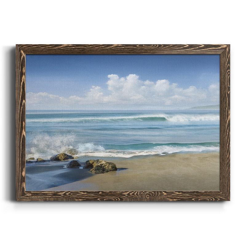 Sweeping Blue - photographie sur toile avec cadre photo, Noyer, H 20 po x l 17 po x P 1,5 po