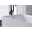 Baignoire 51 po à surface solide matte, baignoire autoportante en pierre de résine à surface solide, baignoire profonde blanche matte, baignoire autoportante avec trop-plein et bonde escamotable, blanc mat