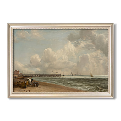Yarmouth Jetty, 1822-John Constable-Custom Framed Canvas