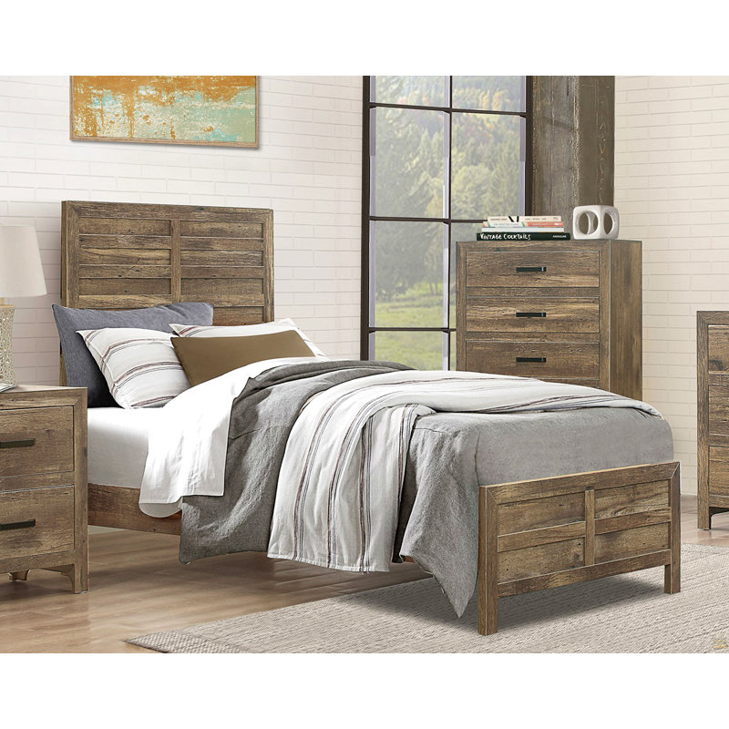 Lit simple 1Pc, Lit simple, Mélange de bruns
