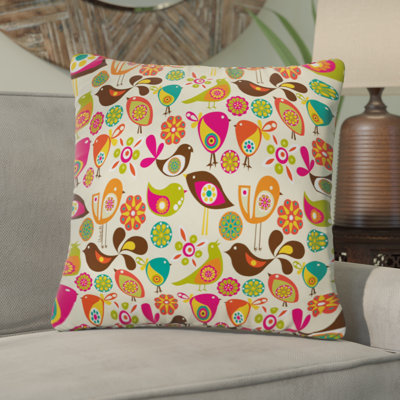 Little Birds Throw Pillow