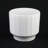 3-piece White Stoneware Planter Set With Fluted Design