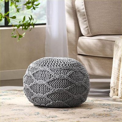 Fauteuil à billes en coton doux à assemblage simple 20 x 20 x 14 pouces Soft Gray