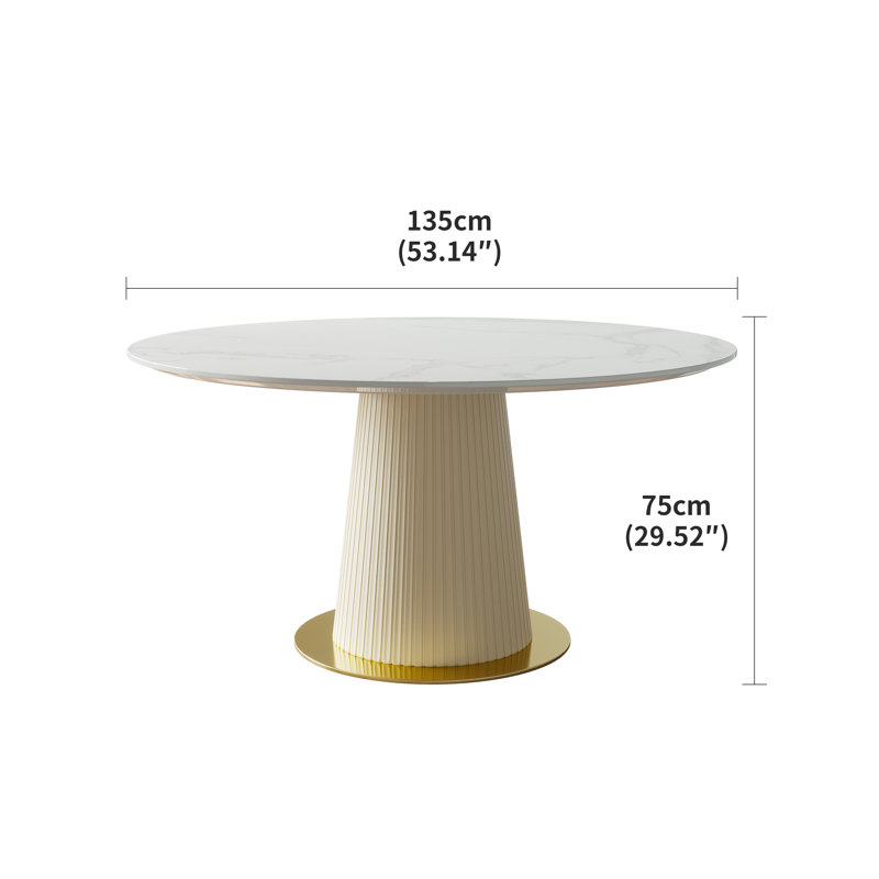Quanterius Round, 29.52" H x 53.14" L x 53.14" W