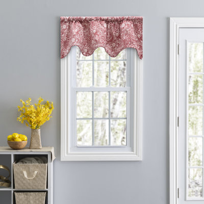 Olesha Cotton Paisley Scalloped Window Valance