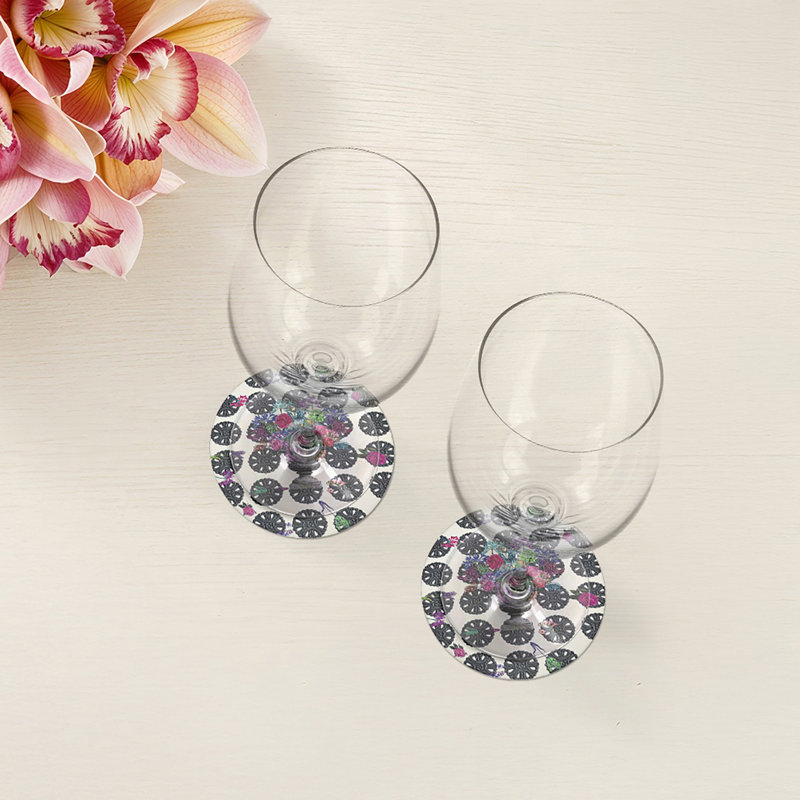 Sous-verres ronds en cuir Vegan