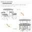 Balwant Modern Round Dining Table Set with 4 Upholstered Stools for Dining Room