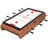 2-in-1 Multi Game Table, 53.5" Foosball Table, Air Hockey Table For Adult And Kids