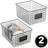 Metal Pantry Basket with Label Plate for Kitchen Organization and Storage - Set of 2 - Matte Black