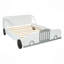 Lit, lit plateforme en forme de voiture avec roulettes, blanc