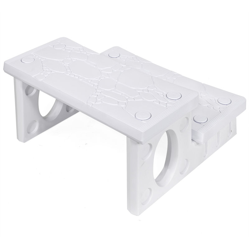 White Lightweight 2-Step Spa Hot Tub and Pool Steps