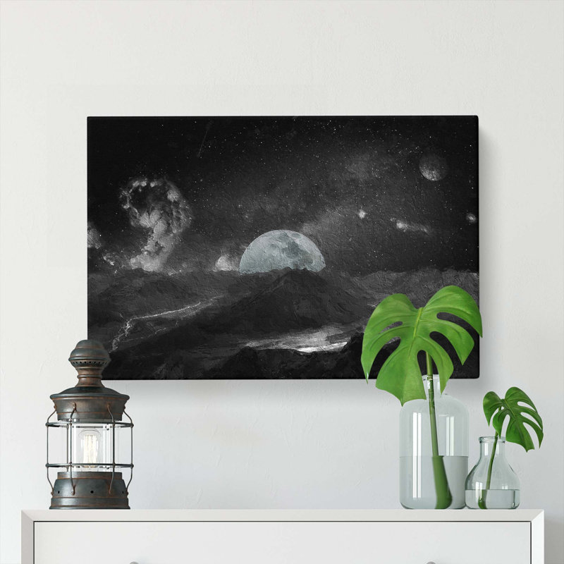 View of the Moon - Wrapped Canvas, 40cm H x 60cm W x 3cm D