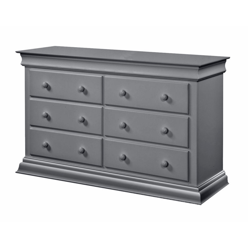 Commode 6 tiroirs, Gris