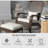 Patio Wicker Adirondack Chair with Ottoman, Outdoor Fire Pit Chair with Cushions, High-Back, Large Seat & Armrests for Deck, Garden & Backyard, Cream White-1214964884-1214964886