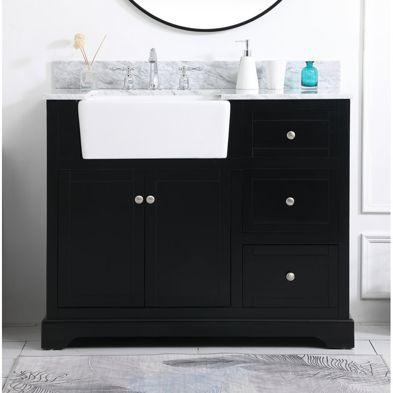 Ensemble de meuble-lavabo simple 42 po Pardue, Noir