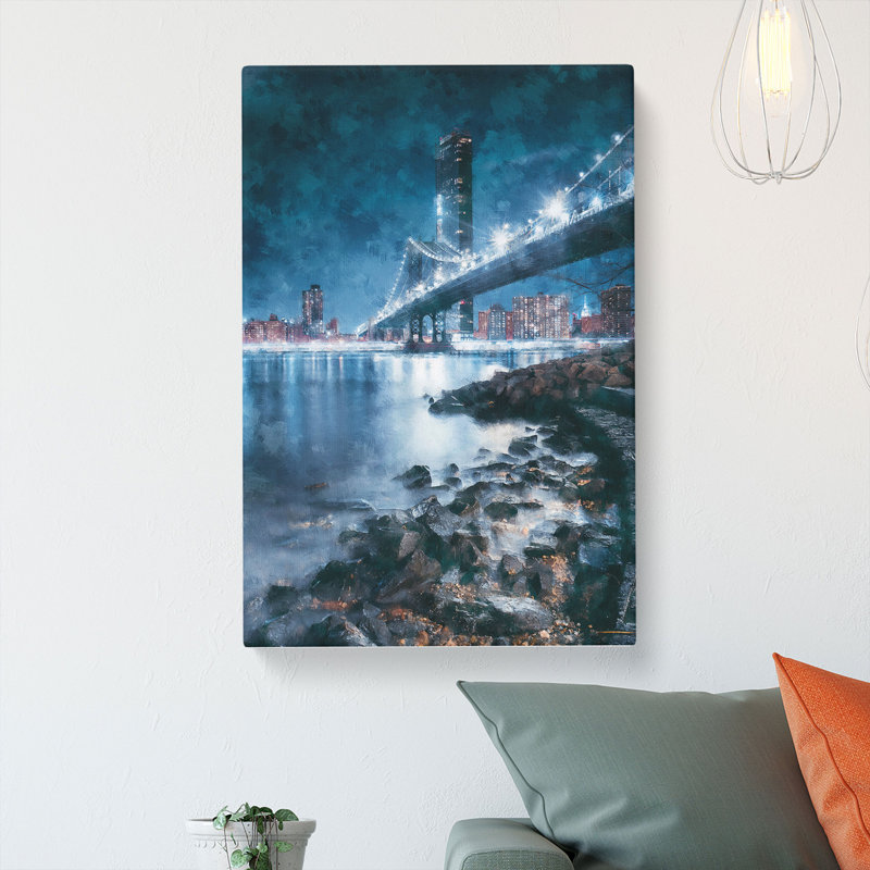 The Brooklyn Bridge In New York - Wrapped Canvas, 50cm H x 35cm W x 3cm D
