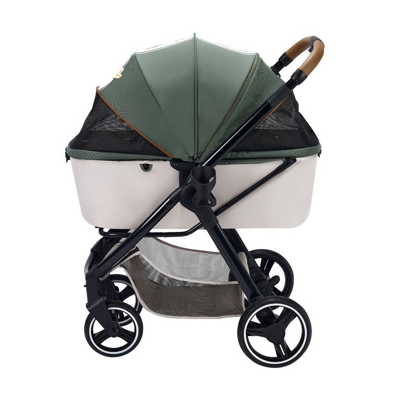Poussette pour animal Retro Luxe 2.0 - Sauge douce