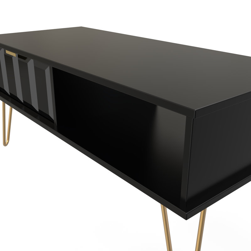 Alcimon Coffee Table with Storage, Black