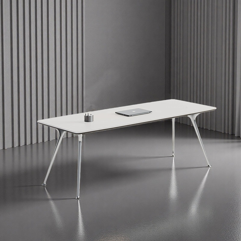 Bureau minimaliste au design minimaliste, H 29,53 po x l 78,74 po x P 33,46 po, Blanc