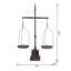 Échelle décorative en fer - 20 po x 10 po x 49 po - Rouille
