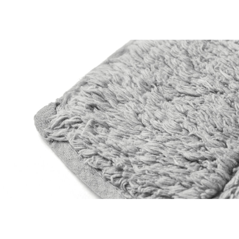 Bombay Cotton Non-Slip Bath Rug Set, Silver