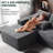 108" Modular U-Shaped Sectional Sofa with Right-Facing Chaise and Ottoman in Gray Corduroy-127315477-127315480