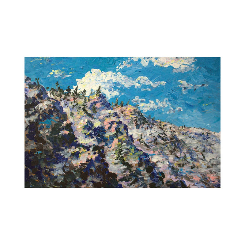 Alpine Pass by Jeff Johnson - Wrapped Canvas Painting, 20.32 cm H x 30.48 cm W