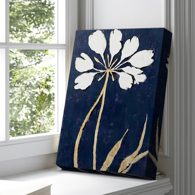 Toile tendue florale CLXV - prête à être accrochée, H 18 po x l 12 po