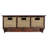 Stylish and Durable Wall Hook – 3-Basket Hanging Storage Rack with Removable Basket for Home Decor-1363438414