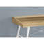 Bureau d'ordinateur, bureau personnel, ordinateur portable, tablettes de rangement, L 48 po, travail, stratifié naturel, métal blanc, contemporain, moderne-989285249