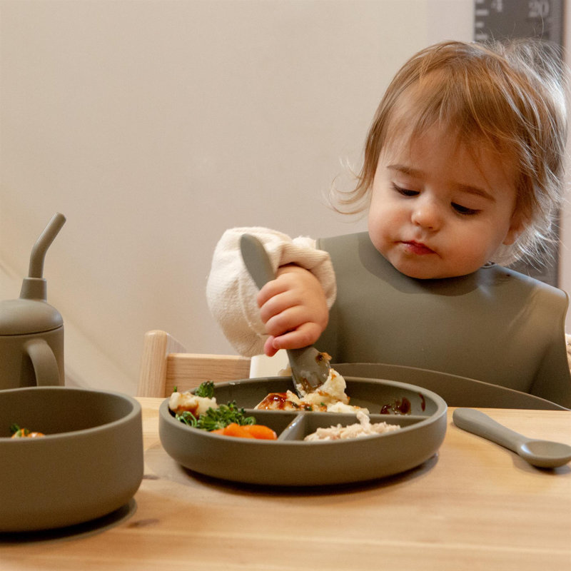 Solid Colour Bib Apron, Silver