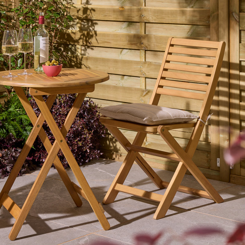 Rowlinson Ashdown Folding Bistro Set with Cushions