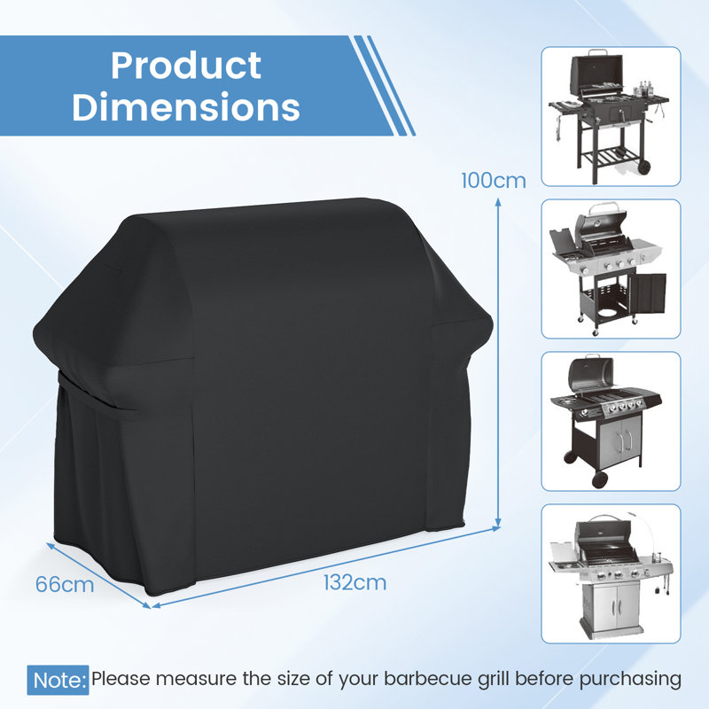 GAINOOM 132cm W x 66cm D Grill Cover