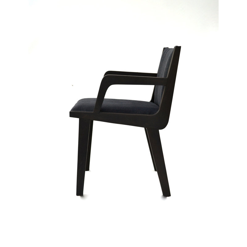 Rasucci Upholstered Arm Chair, Ebony