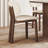 Rectangular walnut pure white dining table