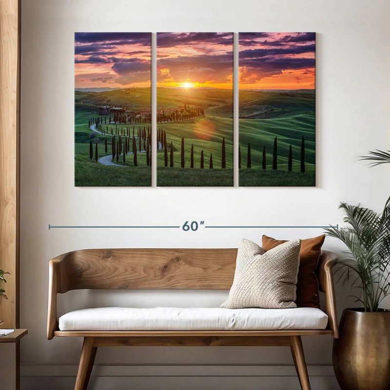 Sebbie Sunset Over Tuscany, 32" H x 50" W