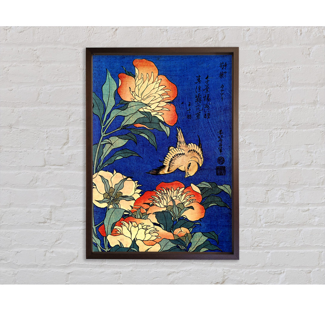 Hokusai Blumen - Druck