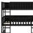 Triple Wood Bunk Bed, With Ladders, Guardrails-730253880