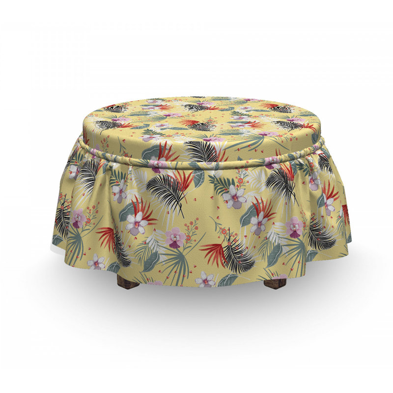 Assortiment de feuillage repose-pieds housse pour
