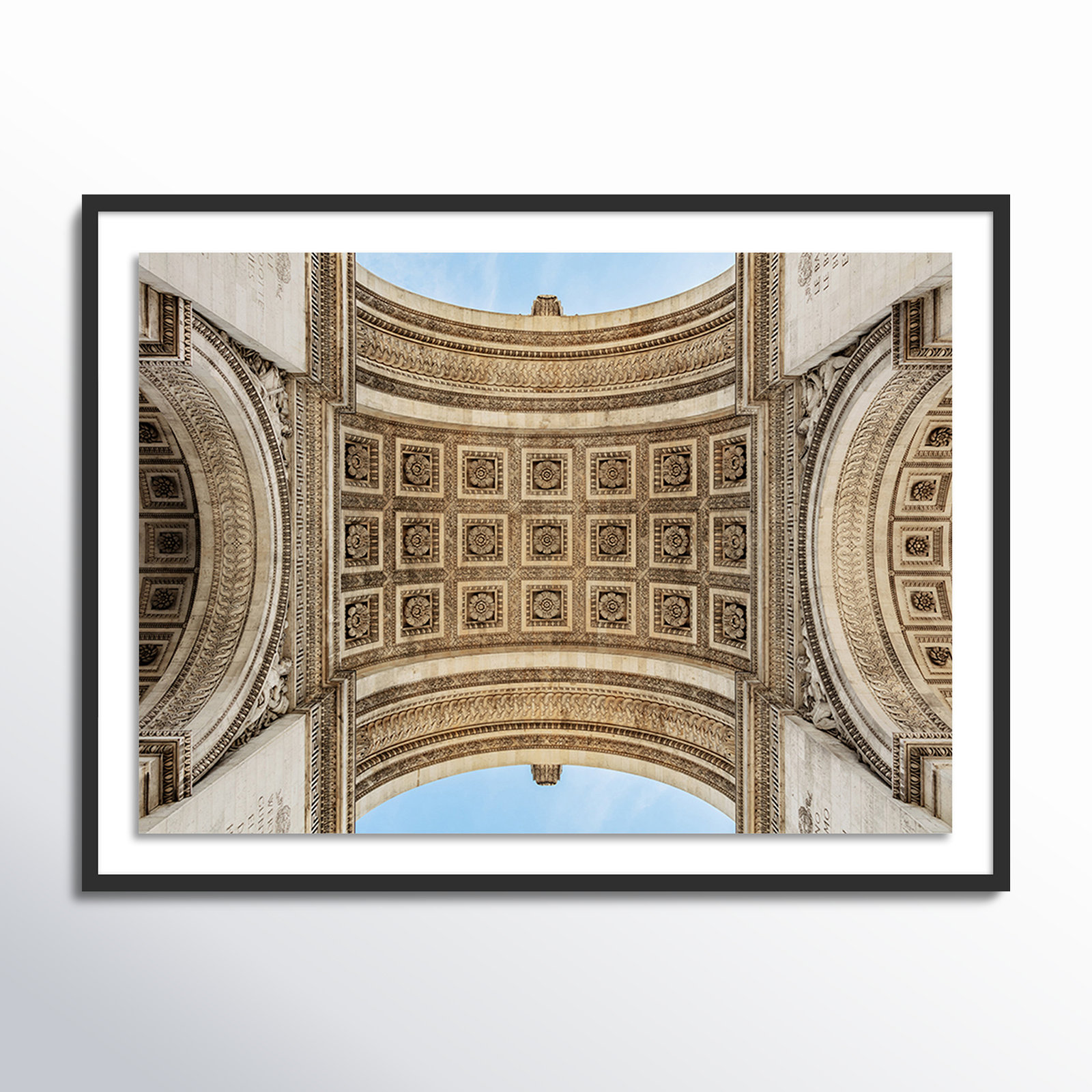 Arc De Triomphe Print by Guy Sargent, Black, 24" H x 32" W x 1.5" D