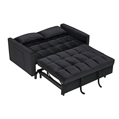 Canapé-lit rembourré avec coussin et poches