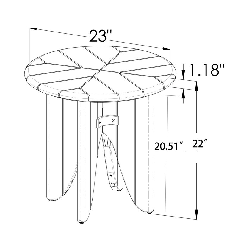 Ashley Childers X Surya Solene End Table, 22" H x 23" W x 23" D
