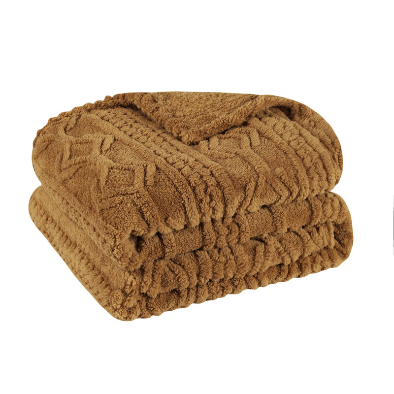 Literie moelleuse Boho, Chameau, Jeté