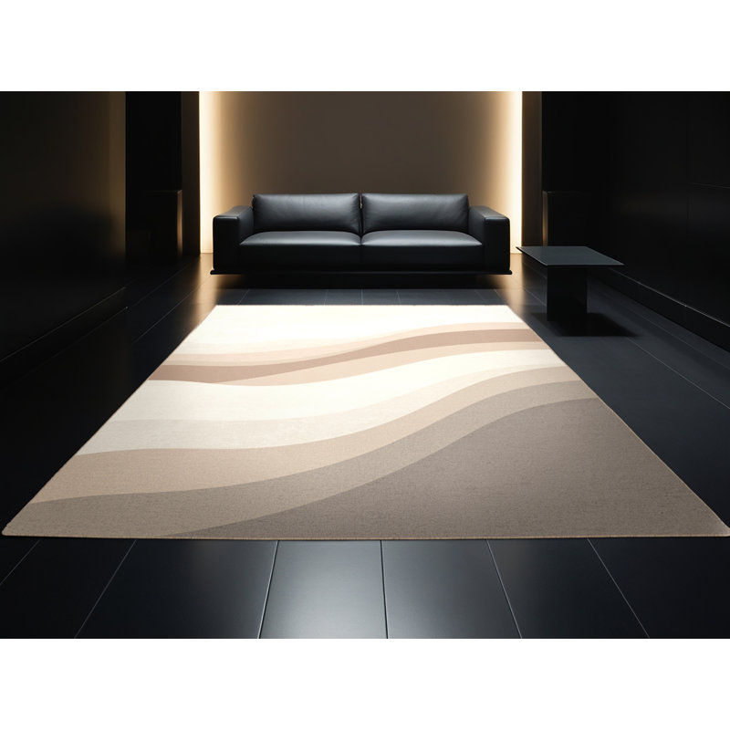 Tapis côtier beige lavable à la machine Ottavio, 8 x 10