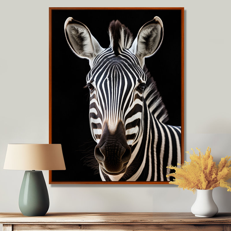Striking Zebra Patterns IV, reproduction d'art sur toile, H 20 po x l 12 po x P 1 po, Brun