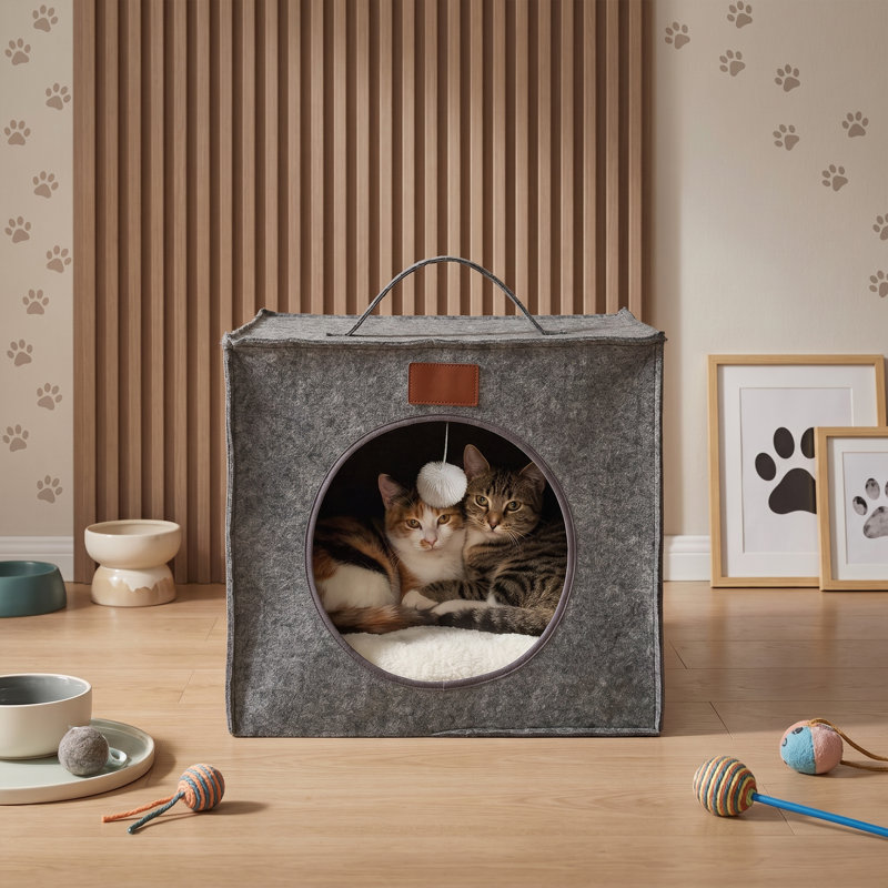 ComfyNest Grey Comfort Pillow Cat Bed